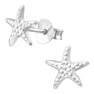 Sterling Silver Starfish Ear Stud Earrings