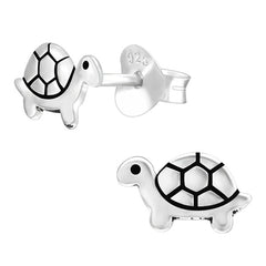 Sterling Silver Tortoise Ear Stud Earrings ES115