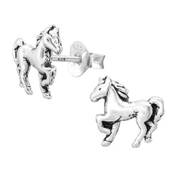 Sterling Silver Horse Ear Stud Earrings
