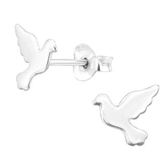 Sterling Silver Dove Ear Stud Earrings ES120