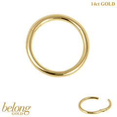 view all belong 14ct Solid Gold Hinged Clicker Ring body jewellery