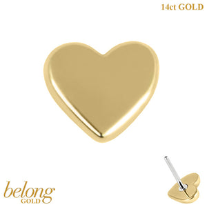 belong Solid Gold Threadless (Bend fit) Heart