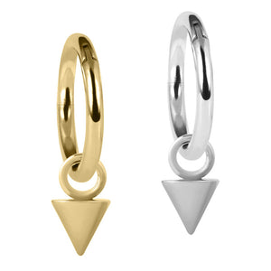 Steel Hinged Segment Ring with Steel Cone Charm