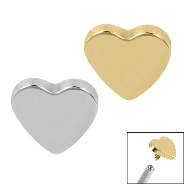 Titanium Heart for Internal Thread shafts in 1.2mm – bodyjewellery.co.uk