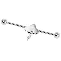 view all Steel Storm Cloud Industrial Scaffold Barbell IND60 body jewellery
