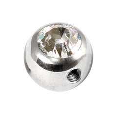 Steel Side-threaded Jewelled Balls 1.2x3mm