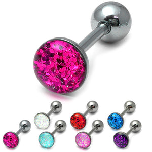Steel Sparkle Tongue Barbell