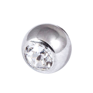 Steel Threaded Jewelled Balls 1.0x3mm