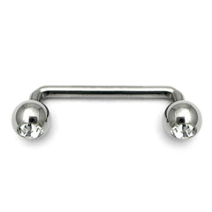 view all Titanium Jewelled Surface Barbell body jewellery