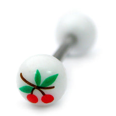 view all Acrylic Cherry Barbell body jewellery