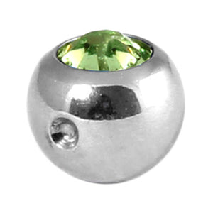 Steel Clip in Jewelled Balls 5mm