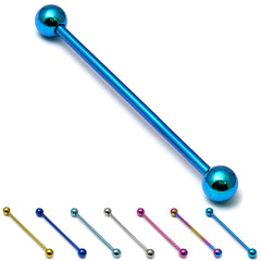 view all Titanium Industrial Scaffold Barbell 1.6mm 30-46mm body jewellery
