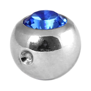 Steel Clip in Jewelled Balls 6mm