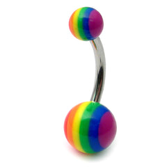 Acrylic Rainbow Belly Bar (Banana)