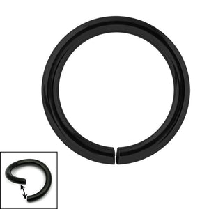 Black Steel Continuous Twist Ring (Seamless Ring)