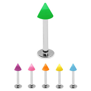 Acrylic Neon Cone Labrets 1.2mm