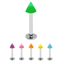 view all Acrylic Neon Cone Labrets 1.2mm body jewellery
